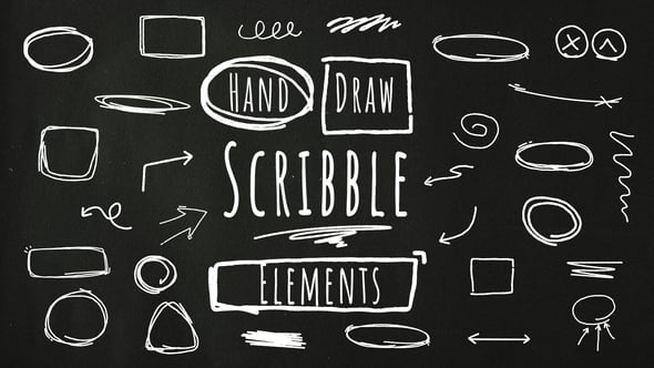 Doodle Sketch Scribble Stroke Elements Pack（767724）-技能树
